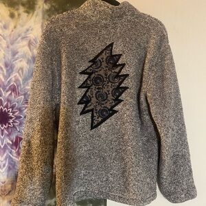 Upcycled Dead Bolt Fuzzy 3/4 Zip